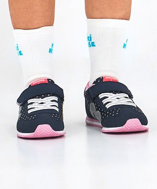 MIKI HOUSE HOT BISCUITS 【WEB限定】【16-21cm】ミズノコラボ キッズシューズ【WebLimited】 紺×ピンク