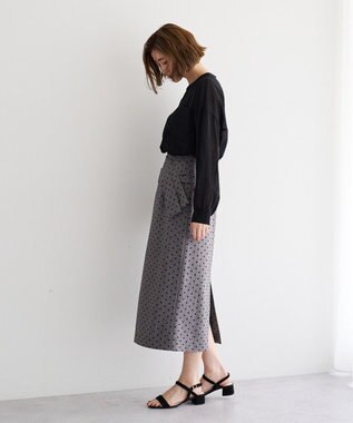 YECCA VECCA ドライタッチシアーバンドカラーシャツ Black
