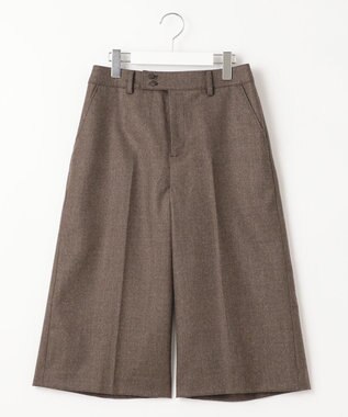 J.PRESS LADIES 【洗える】フラノハンドウォッシュ キュロット パンツ ダークブラウン系