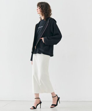 BEIGE， 【洗える】BROOM / スウェット風オーバーサイズドロストパーカー Black