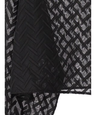 earth music&ecology ツッキリジャガードショートブラウス Black