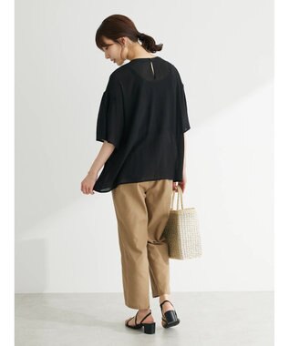 Green Parks ・ＥＬＥＮＣＡＲＥ　ＤＵＥ　ケミカルレースブラウス Black