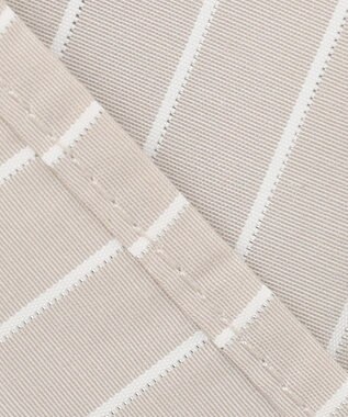 ANY 【洗濯機可】ストライプドロストシャツ グレー×オフストライプ