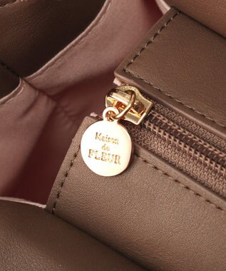 Maison de FLEUR スカーフ付きツイードスクエア２Ｗａｙトート Pink