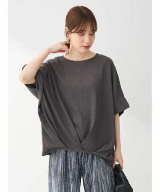 Green Parks 裾タック表面カットプルオーバー Gray