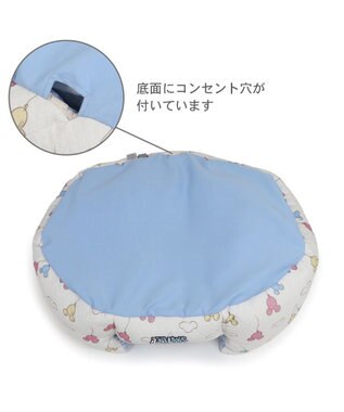 PET PARADISE ディズニー ミッキーマウス カドラー 《風船柄》  Ｍ 64×48cm ホワイト×ブルー