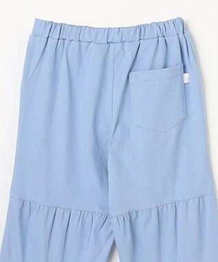 組曲 KIDS 【150-160㎝】ティアードデニムパンツ サックスブルー