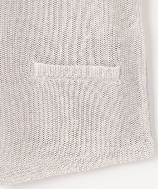 JOSEPH ABBOUD 【洗える】ストローヤーン ニット ベスト ライトグレー系