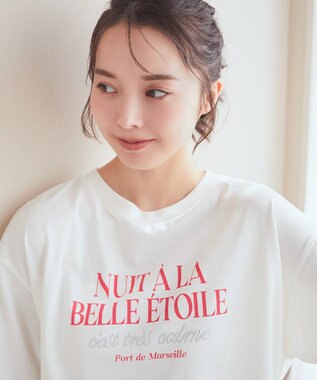 earth music&ecology 【接触冷感/洗濯機可】ＮＵＩＴＡ　ＬＡ　ＢＥＬＬＥ　ＥＴＯＩＬＥショートＴ Off White