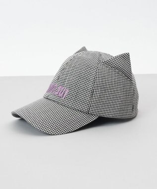 AURORA 【 ANNA SUI（アナ スイ）】ネコ耳ロゴ刺しゅうキャップ