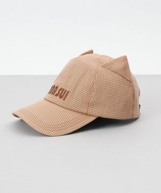 AURORA 【 ANNA SUI（アナ スイ）】ネコ耳ロゴ刺しゅうキャップ