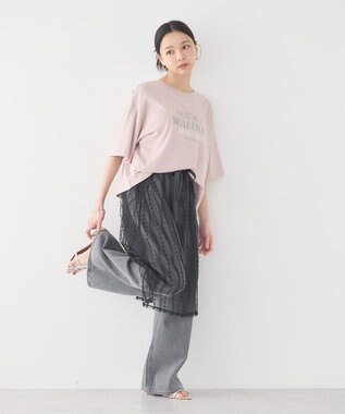 earth music&ecology 【接触冷感/洗濯機可】ＮＵＩＴＡ　ＬＡ　ＢＥＬＬＥ　ＥＴＯＩＬＥショートＴ Pink Beige