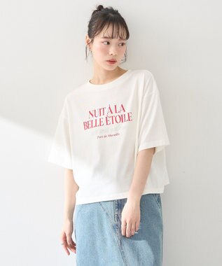 earth music&ecology 【接触冷感/洗濯機可】ＮＵＩＴＡ　ＬＡ　ＢＥＬＬＥ　ＥＴＯＩＬＥショートＴ Off White