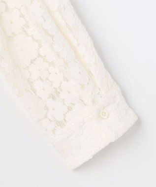 組曲 【先行予約・WEB限定】フラワーラッセルレースシャツライク ブラウス ホワイト系