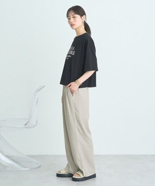 earth music&ecology 【接触冷感/洗濯機可】ＮＵＩＴＡ　ＬＡ　ＢＥＬＬＥ　ＥＴＯＩＬＥショートＴ Black