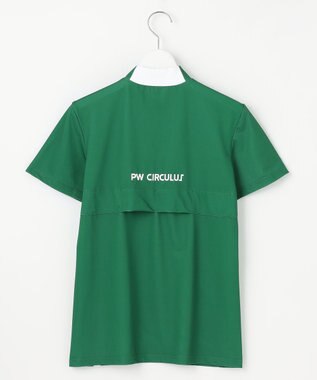 PW CIRCULUS 【吸水速乾 / 伸縮性抜群】【WOMEN】筆記体ロゴ COOLベンチレーションモック T グリーン系