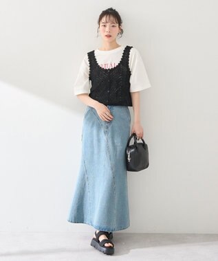 earth music&ecology 【接触冷感/洗濯機可】ＮＵＩＴＡ　ＬＡ　ＢＥＬＬＥ　ＥＴＯＩＬＥショートＴ Off White