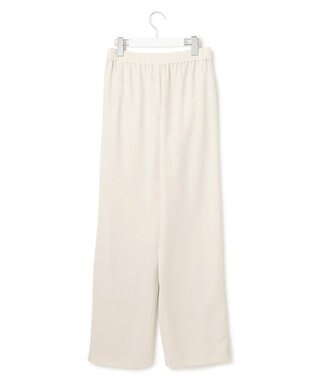 23区 【接触冷感/UVカット/吸水速乾】ストレッチジョーゼット ワイド パンツ ベージュ系