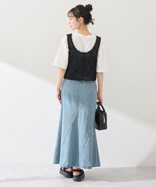 earth music&ecology 【接触冷感/洗濯機可】ＮＵＩＴＡ　ＬＡ　ＢＥＬＬＥ　ＥＴＯＩＬＥショートＴ Off White