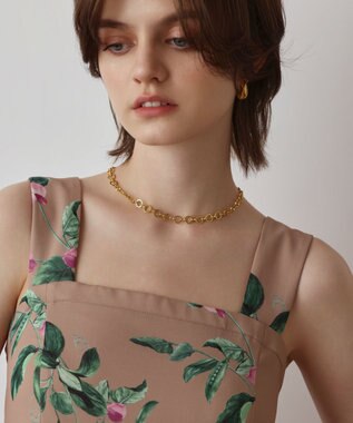 GRACE CONTINENTAL プリントセパレートワンピース ブラウン