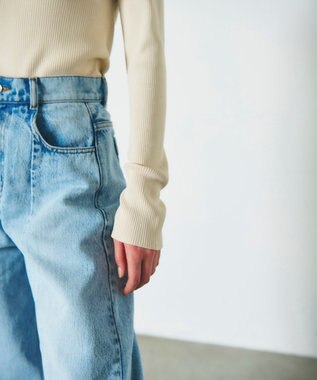 GRACE CONTINENTAL リブスクエアニットトップ キナリ