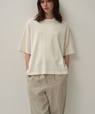 ATON WASHI KNIT | クルーネックセーター WARM WHITE