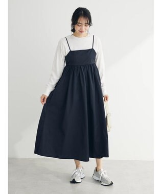 Green Parks ナイロンキャミワンピース Black