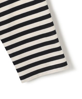 ICB L 【WEB限定・洗える】 シアージャージーコンビ カットソー ブラックボーダー系