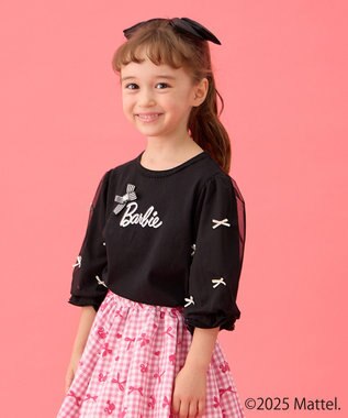 【Barbie(TM)】リボン 七分袖Tシャツ