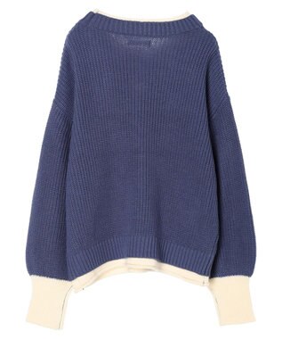 Green Parks ・Ｐｅｔｉｔ　Ｆｌｅｕｒ　レイヤード風ハイショクニット Blue