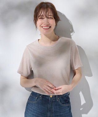 ANY 【洗濯機可】ラメテレコTシャツ