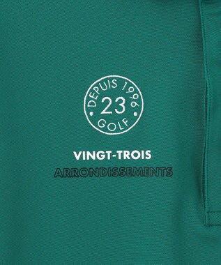 23区GOLF 【MEN】グラフィックロゴ 半袖ポロシャツ グリーン系