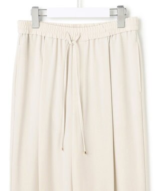 23区 【接触冷感/UVカット/吸水速乾】ストレッチジョーゼット ワイド パンツ ベージュ系