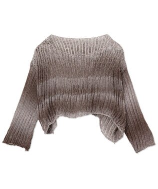 WEGO グラデーションニットプルオーバー ブラウン