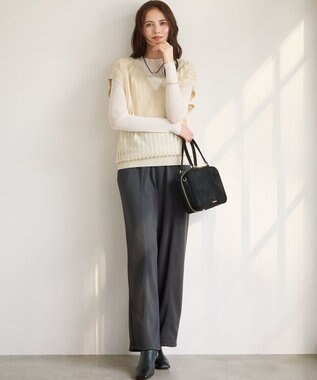 23区 【WEB&一部店舗限定】スエード ボストン バッグ ブラック系