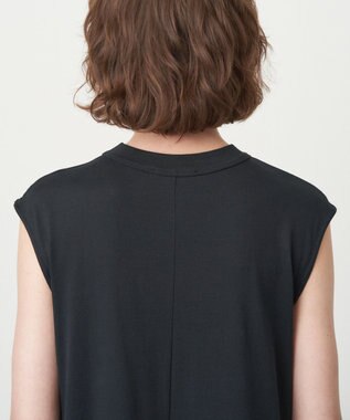 ATON 48/2 ORGANIC JERSEY | ノースリーブドレス BLACK