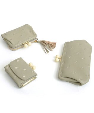 UNBILLION 【テレビ ドラマ着用アイテム】perche アクリル玉がま口2つ折り財布 グレードット