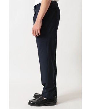 DAKS ウールブレンドストレッチテーパードスラックス ネイビー