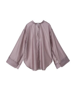 earth music&ecology マルチウェイシアーシャツ Grayish Pink