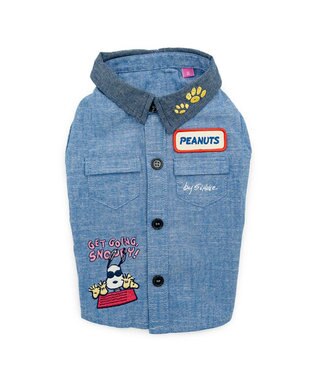 PET PARADISE スヌーピー ワークシャツ 小型犬 ネイビー