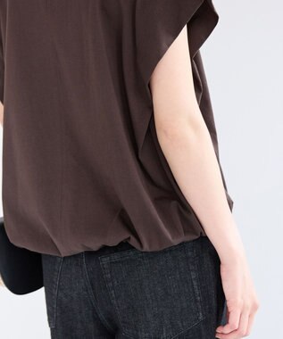 UNFILO L フレンチスリーブ ドロストTシャツ ブラウン