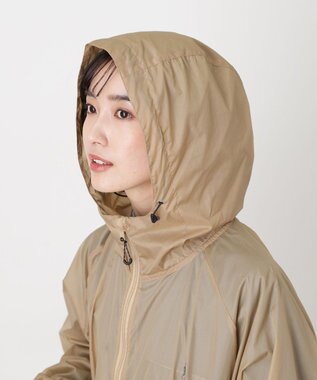 MOONBAT POLO RALPH LAUREN(ポロ ラルフローレン) ポロポニー レインコート ライトウェイト レインポンチョ  無地 フード 収納袋 レディース ベージュ