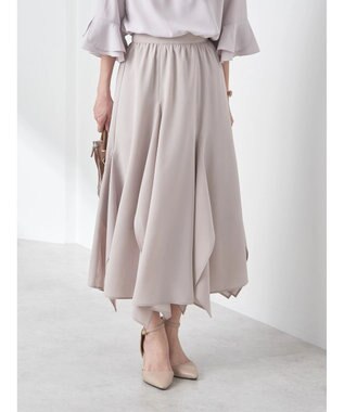 earth music&ecology ランダムイレヘムスカート Gray Beige