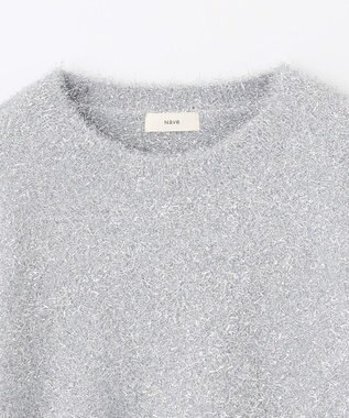 NAVE 【Nave・洗える】ラメニット プルオーバー シルバー系