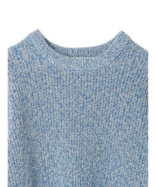 AMERICAN HOLIC 片畦クルーネックニットプルオーバー Blue