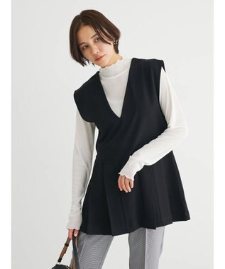 Green Parks ・Ｐｅｔｉｔ　Ｆｌｅｕｒ　サイドプリーツベスト Black