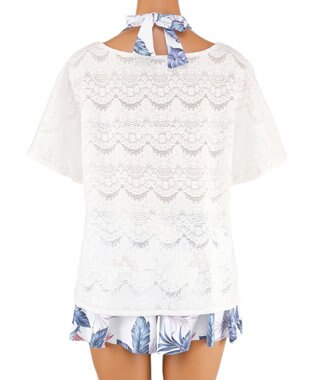 San-ai Resort（三愛水着楽園） 【新色ホワイト＆パープル入荷】４点セット水着　9M・11L【San-ai Resort（サンアイリゾート）】 ブルー