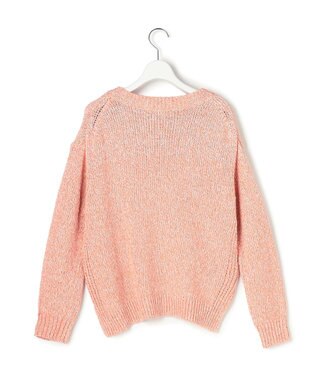 23区 L 【先行予約】コットンコードミックス クロップド ニット アプリコットミックス