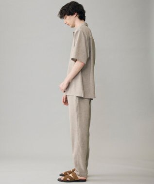 UNFILO MENS リネンライク イージーテーパード グレー