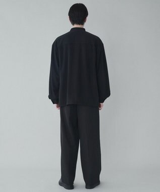 WEGO トロミBIGバンドカラーシャツ ブラック